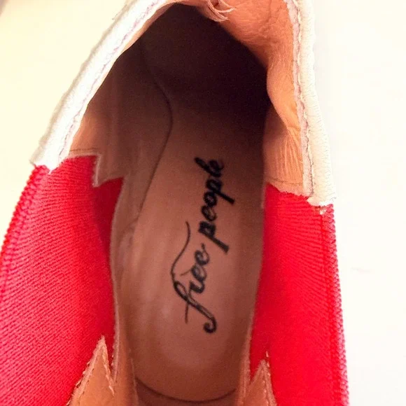 Free People Flash Chelsea Lightning Bolt Ankle Boots Leather Western Size 36.5 - Picture 6 of 6